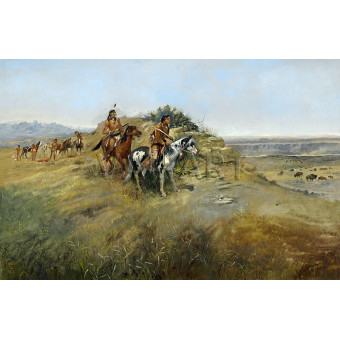 РЕПРОДУКЦИИ НА КАРТИНИ Лов на бизони (1891)